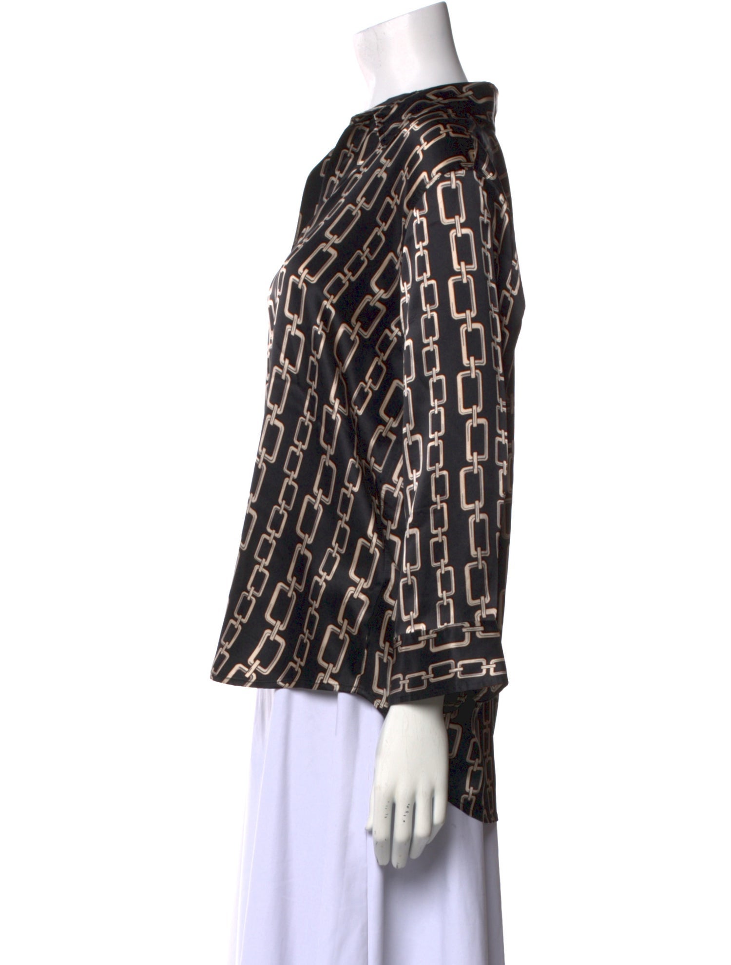 L'Agence Silk Printed Blouse