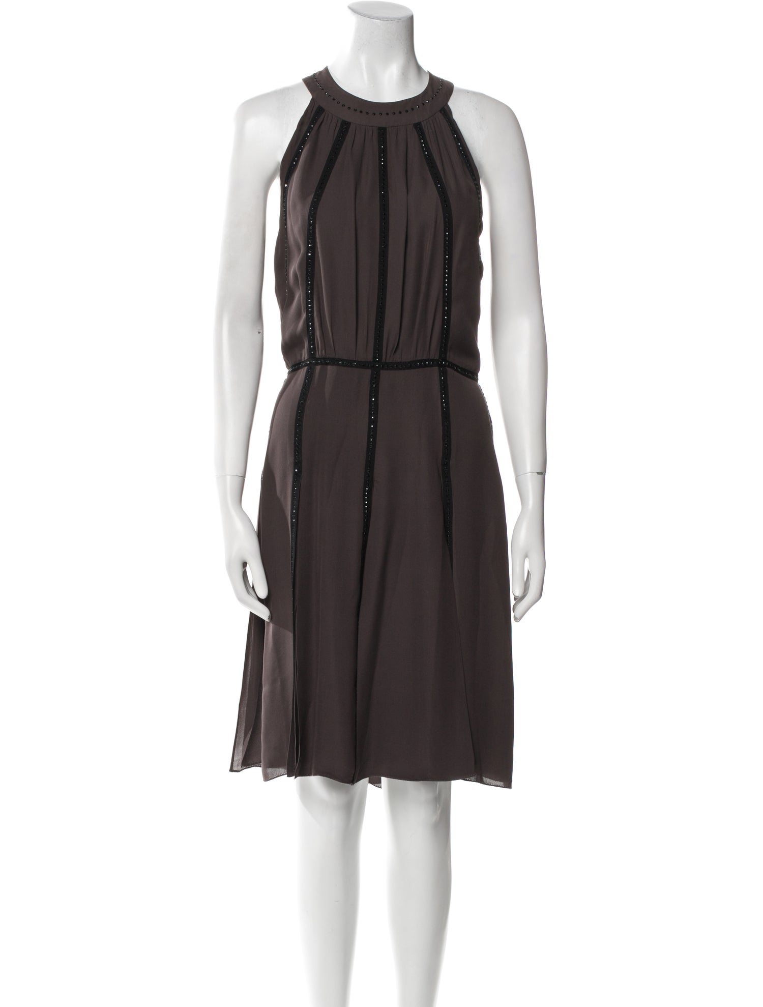 L'Agence Silk Knee-Length Dress