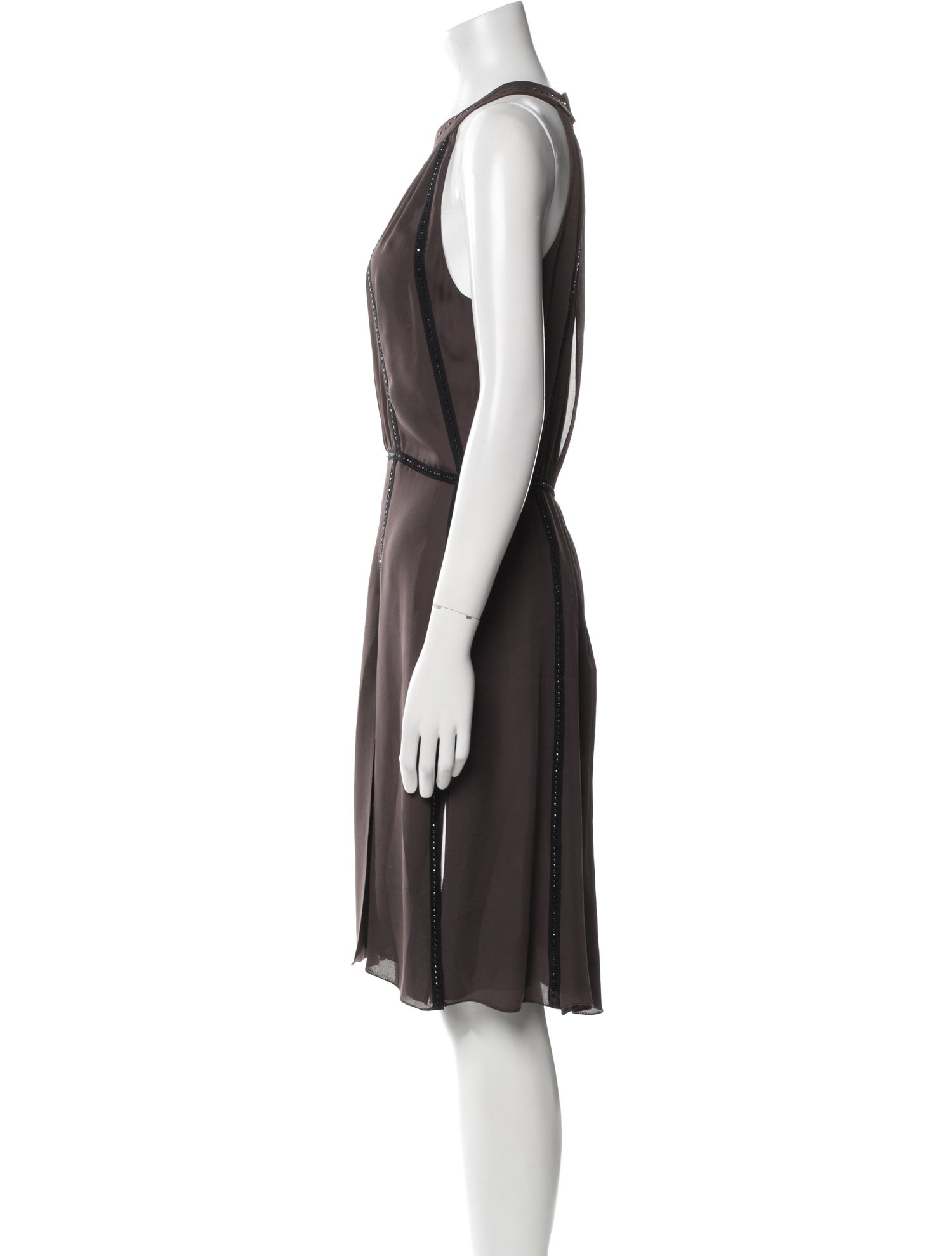 L'Agence Silk Knee-Length Dress