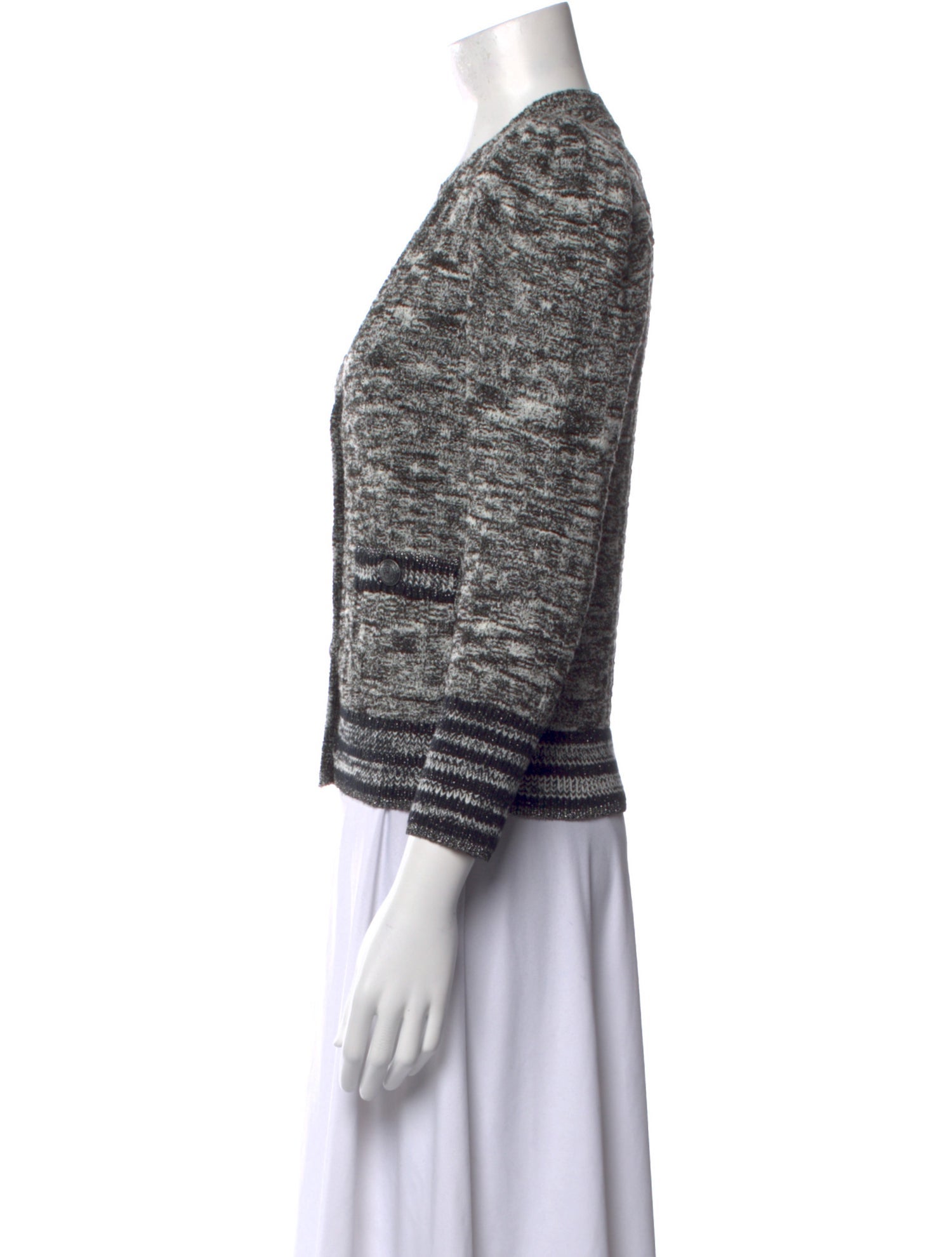 L'Agence Printed V-Neck Sweater w/ Tags