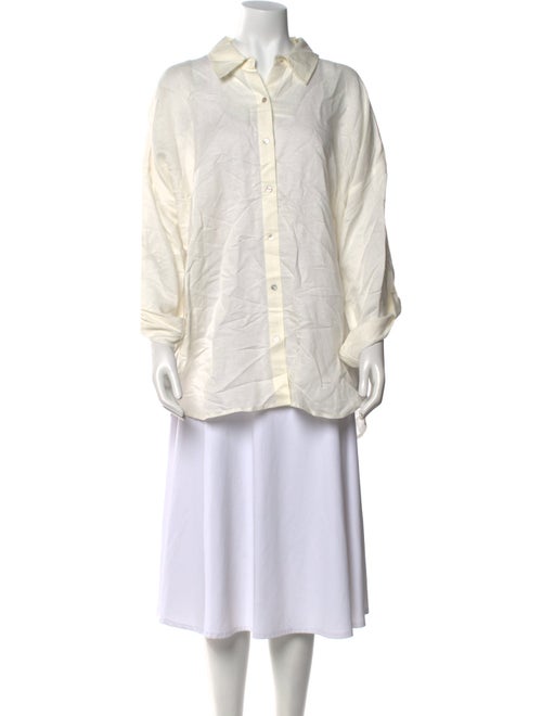 L'Agence Long Sleeve Button-Up Top