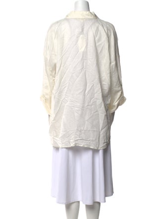 L'Agence Long Sleeve Button-Up Top