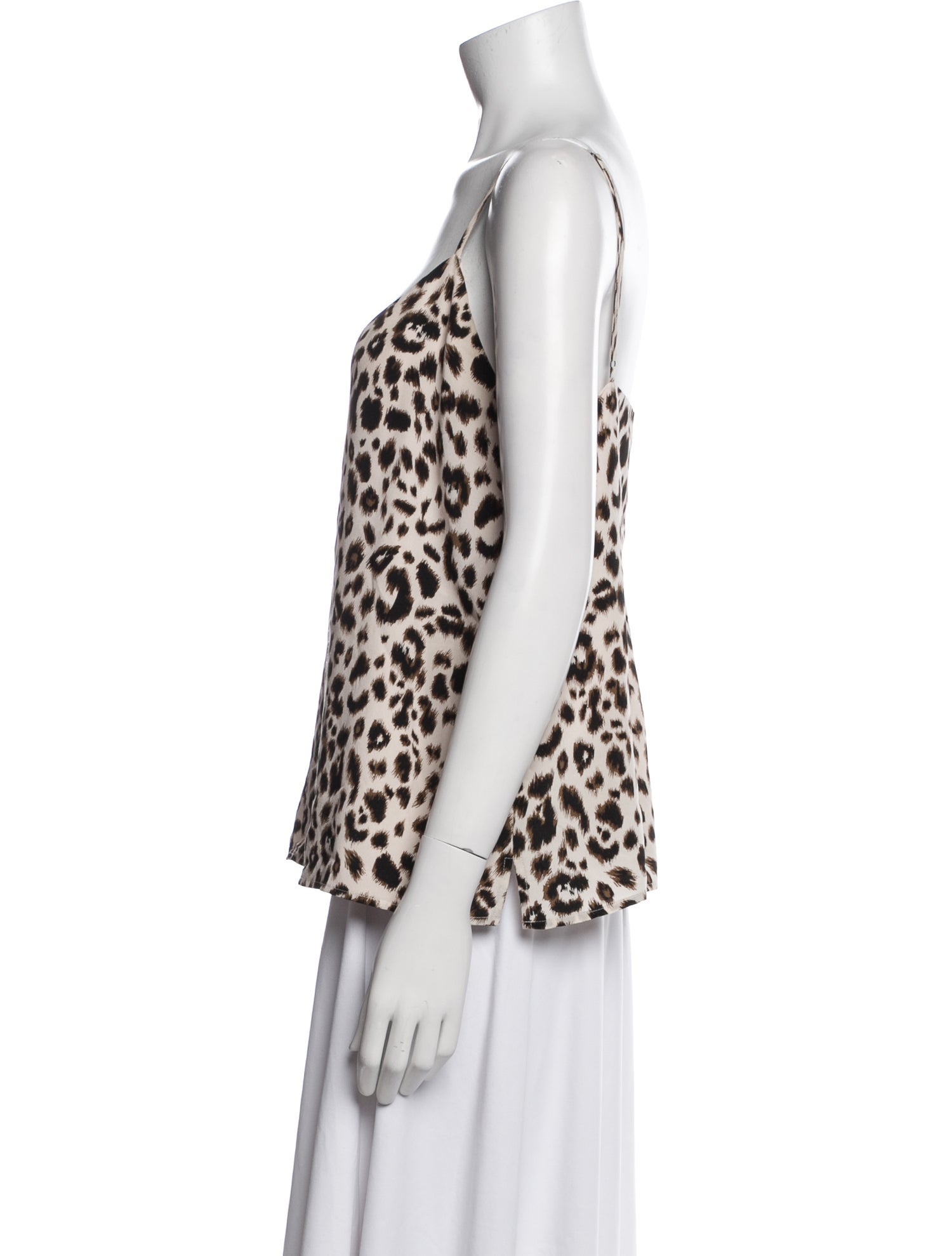 L'Agence Silk Animal Print Top