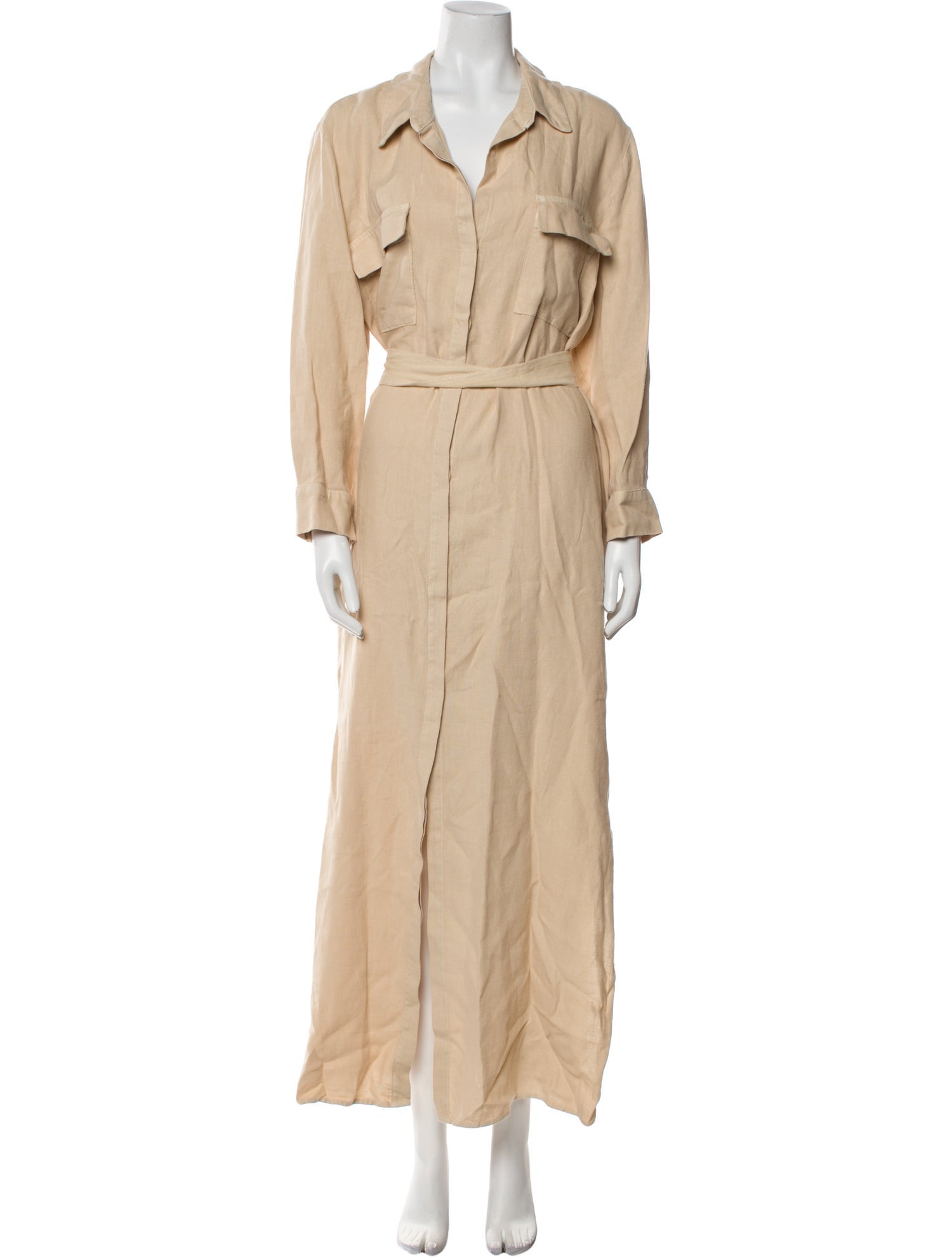 L'Agence Linen Long Dress