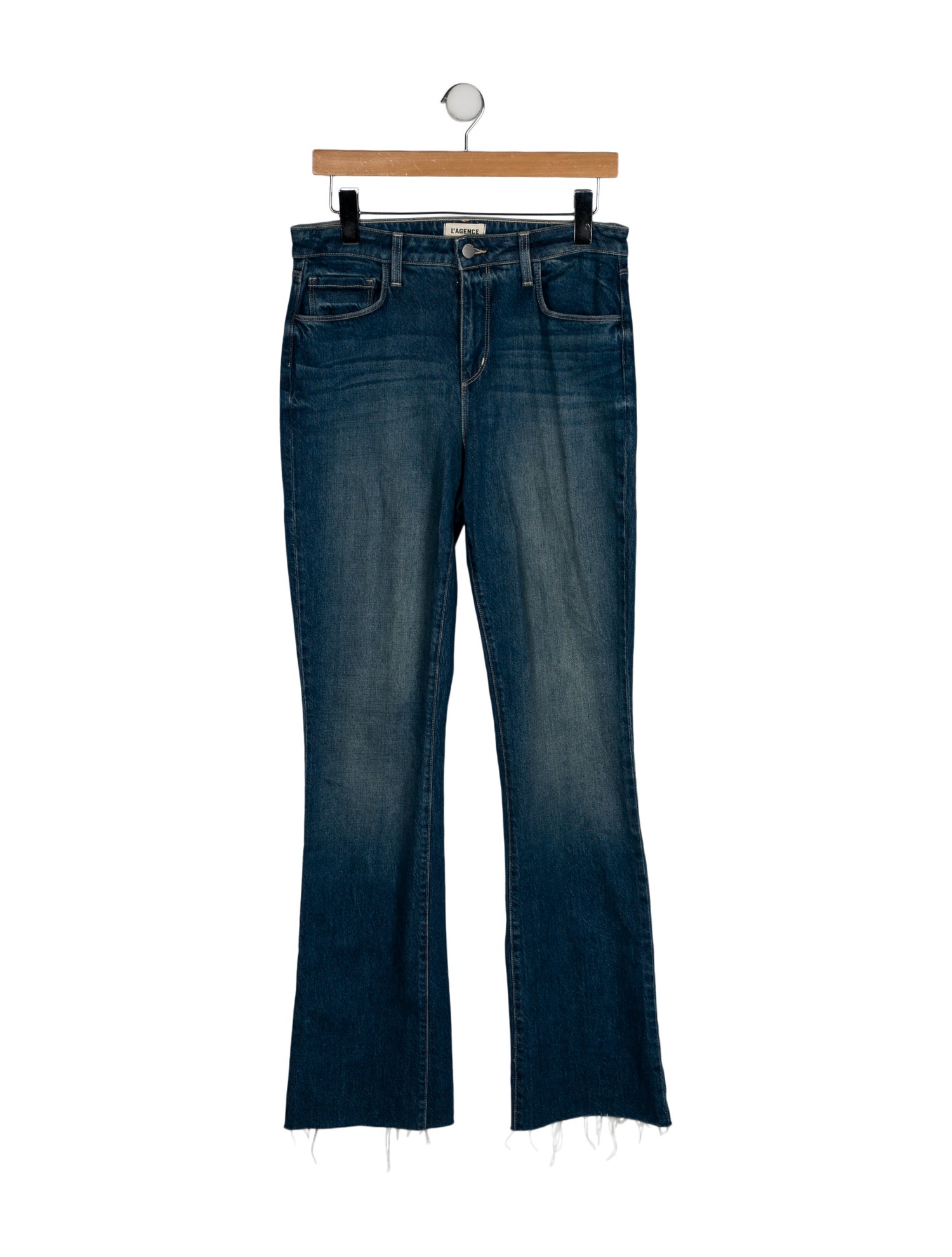 L'Agence Mid-Rise Wide Leg Jeans