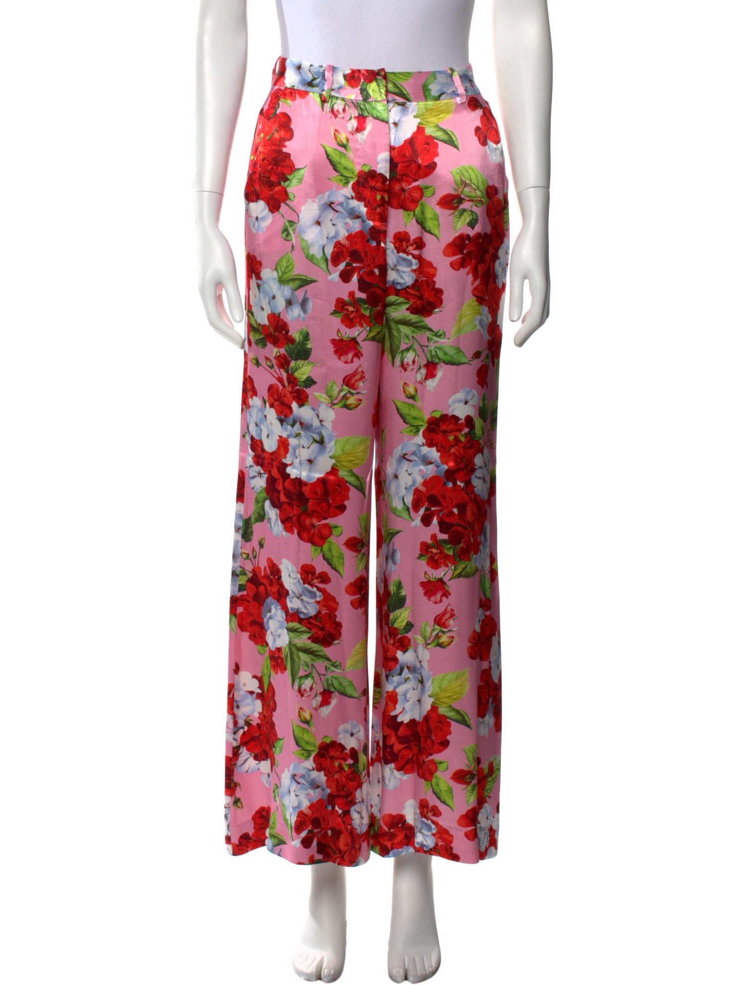 L'Agence Silk Wide Leg Pants