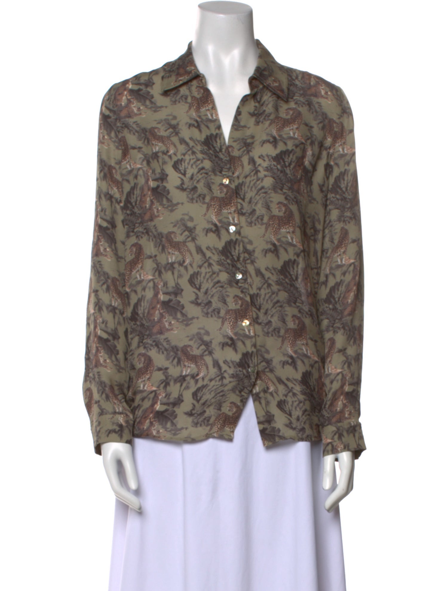 L'Agence Silk Printed Blouse