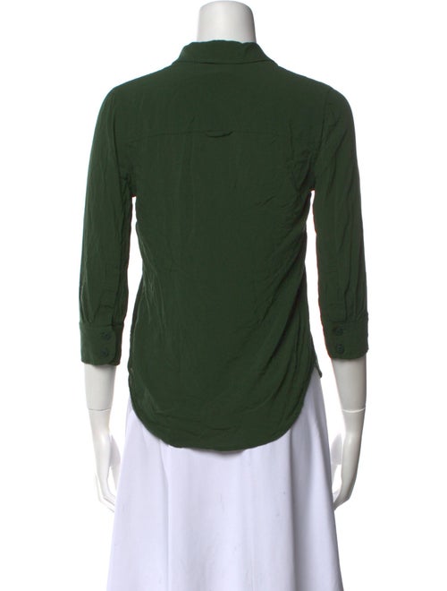 L'Agence Three-Quarter Sleeve Button-Up Top