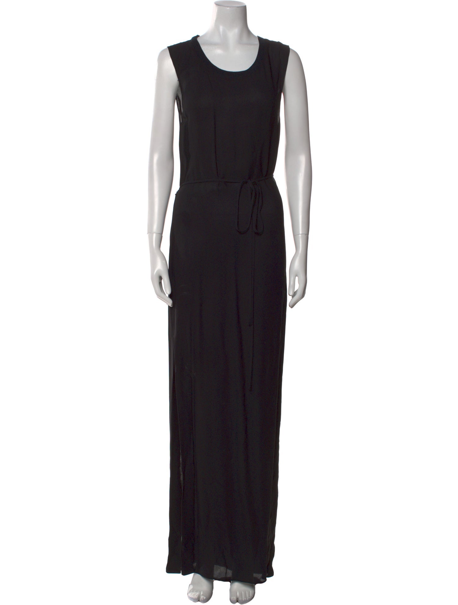 L'Agence Scoop Neck Long Dress