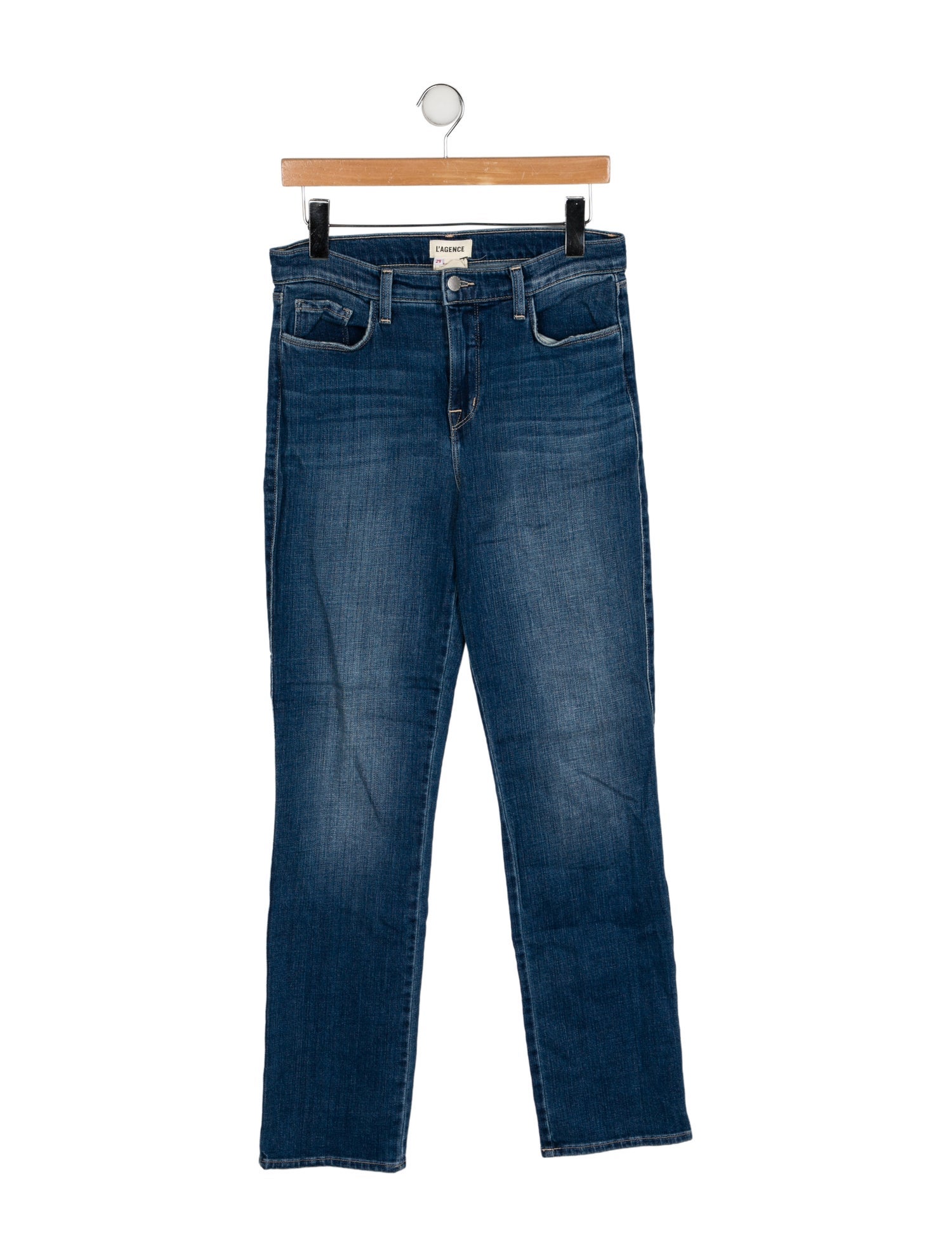 L'Agence Mid-Rise Straight Leg Jeans