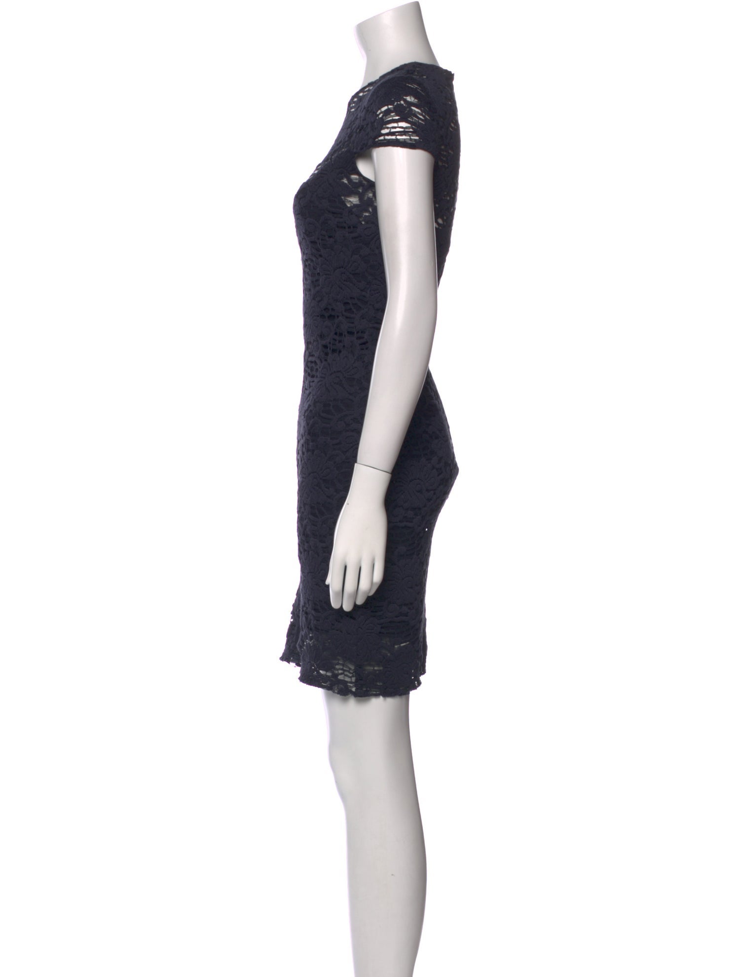 L'Agence Lace Pattern Mini Dress