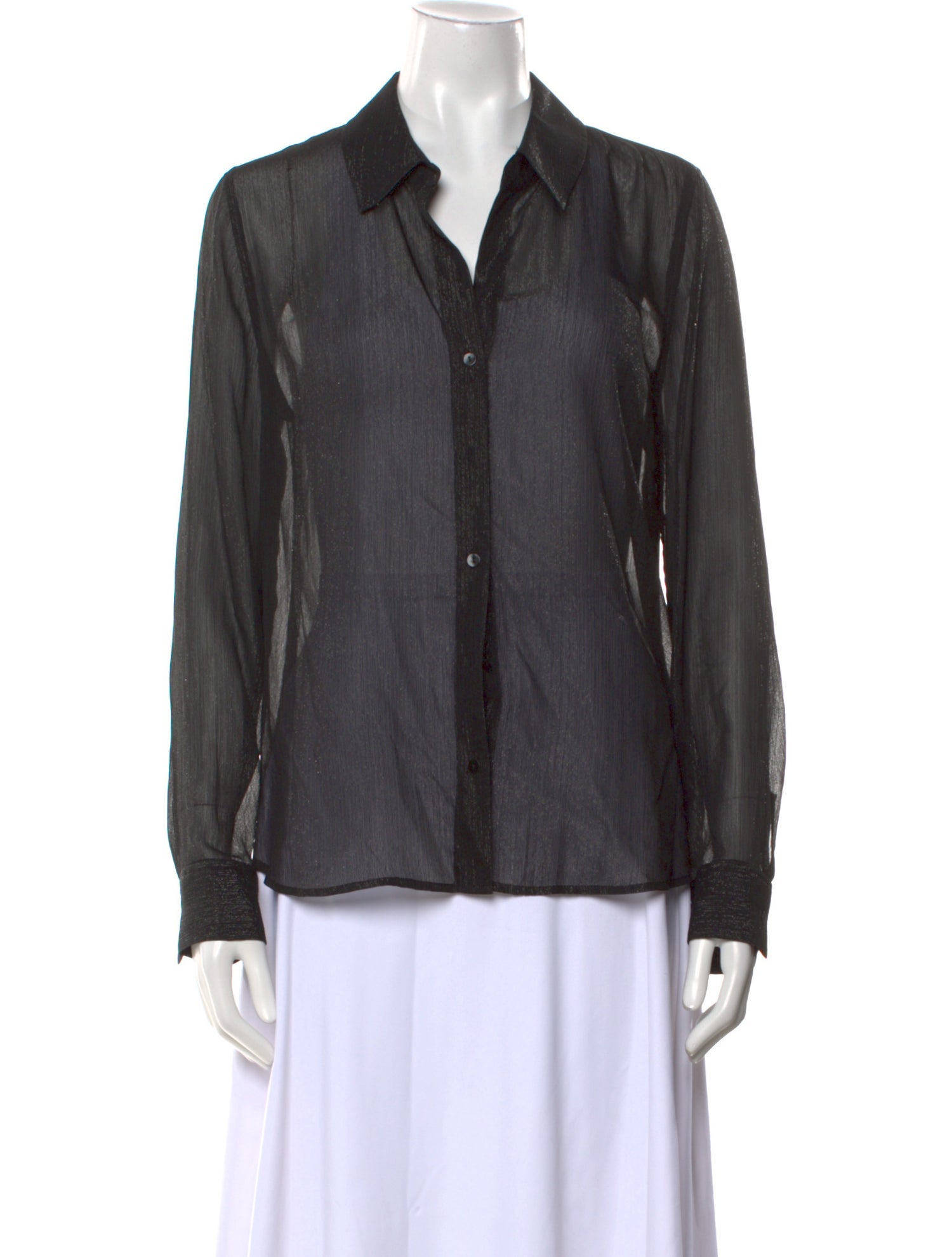 L'Agence Long Sleeve Button-Up Top