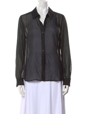 L'Agence Long Sleeve Button-Up Top