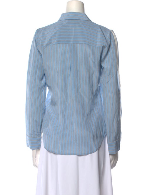 L'Agence Silk Striped Button-Up Top