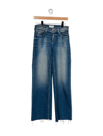 L'Agence Mid-Rise Wide Leg Jeans