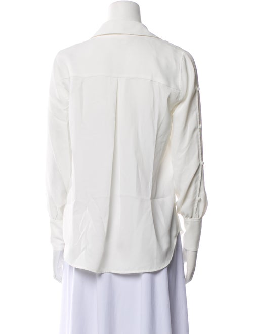 L'Agence Three-Quarter Sleeve Button-Up Top