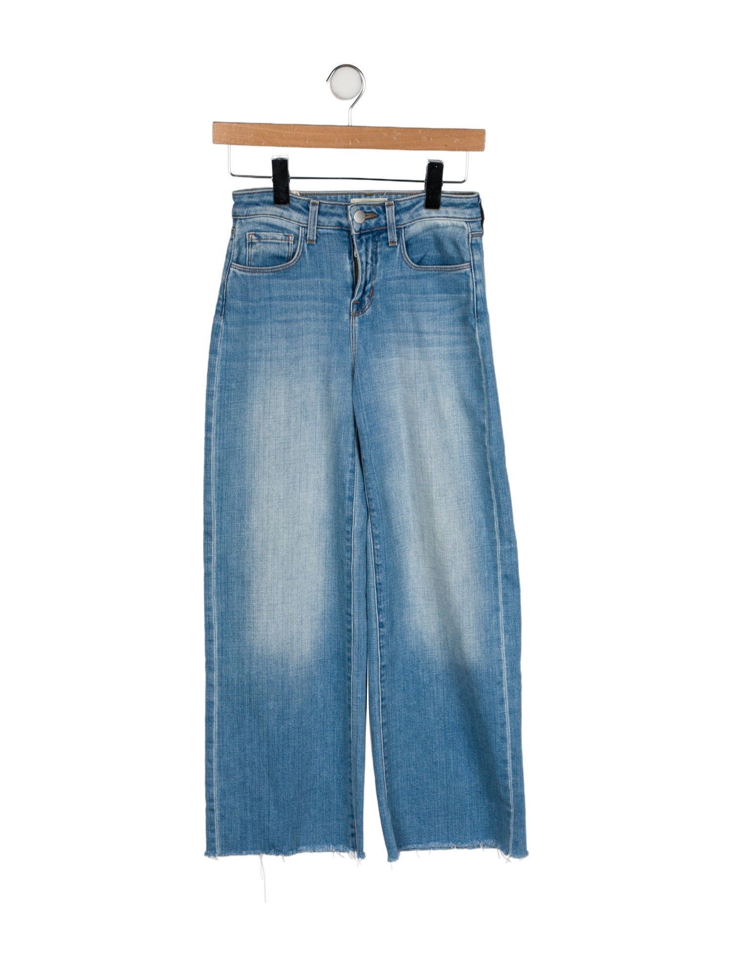 L'Agence Mid-Rise Wide Leg Jeans