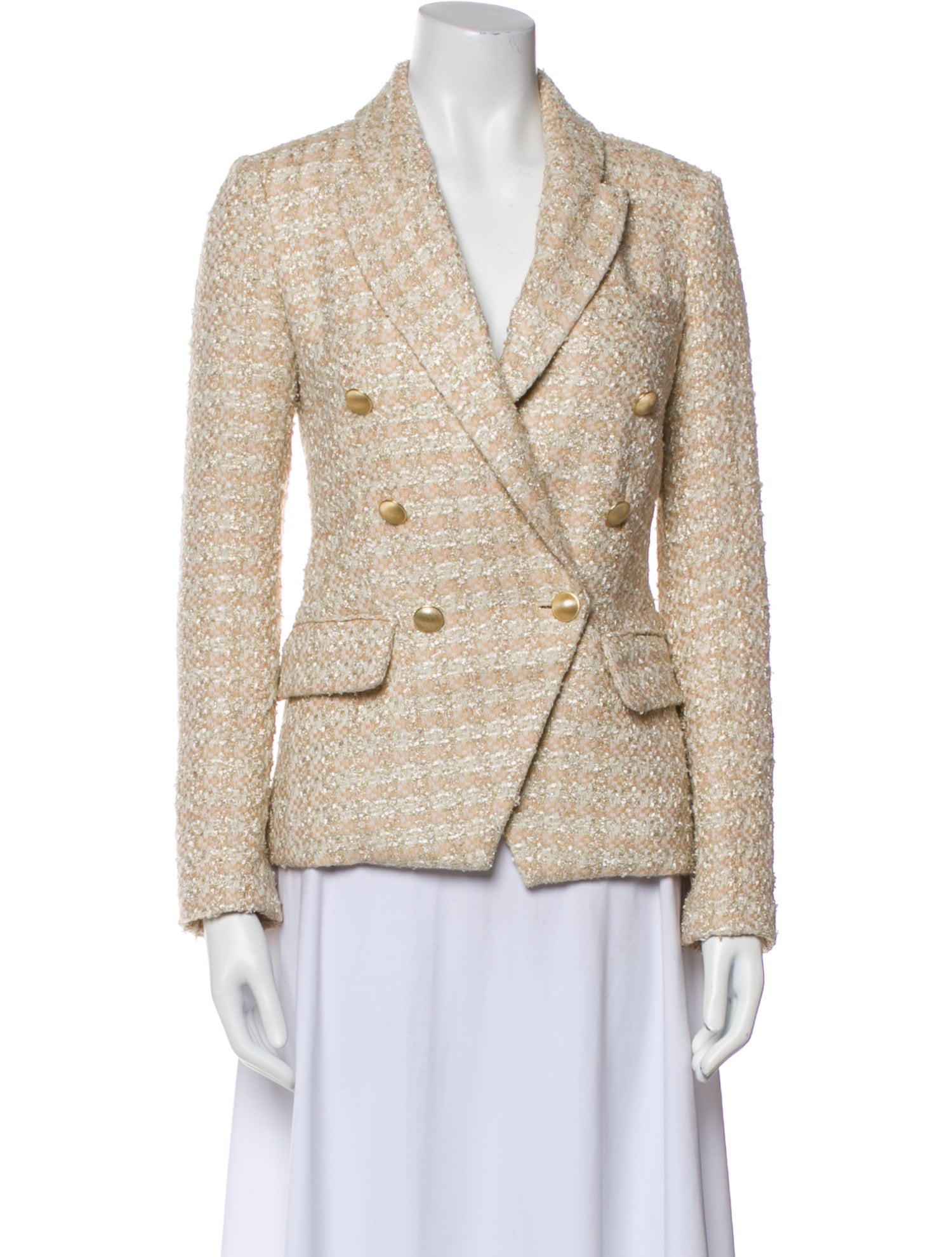 L'Agence Tweed Tweed Pattern Blazer