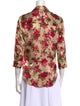 L'Agence Silk Floral Print Button-Up Top