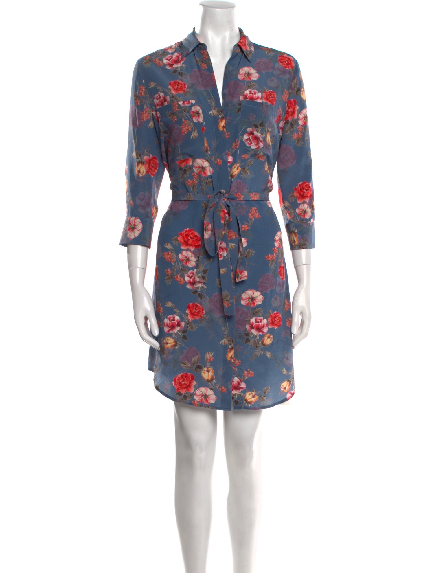 L'Agence Silk Knee-Length Dress