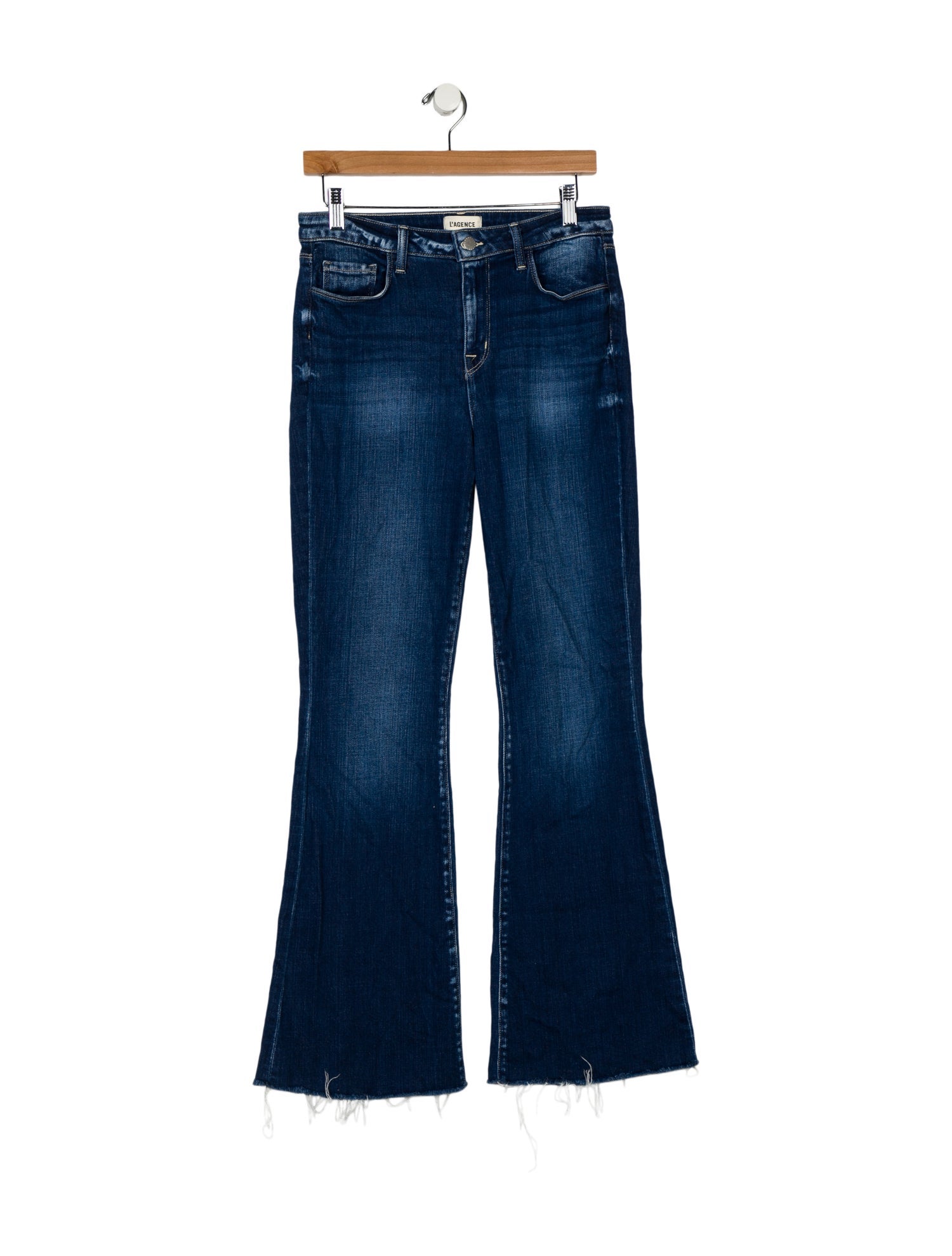 L'Agence Mid-Rise Wide Leg Jeans