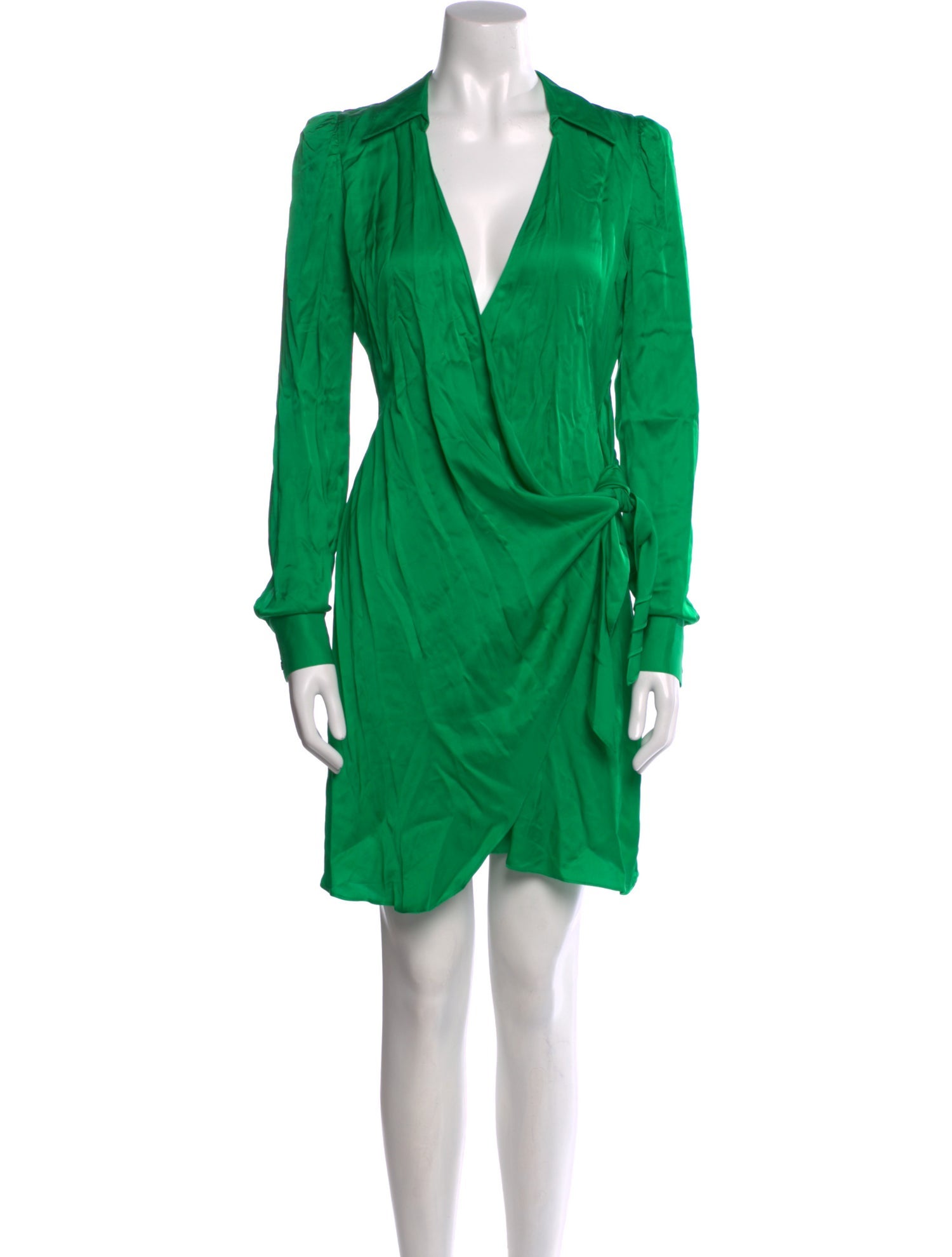 L'Agence V-Neck Mini Dress