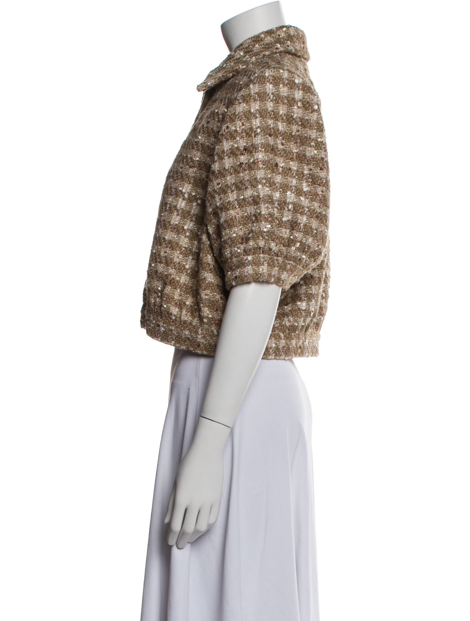 L'Agence Tweed Pattern Bolero