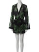 L'Agence Printed V-Neck Romper