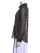 L'Agence Polka Dot Print Long Sleeve Button-Up Top