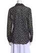 L'Agence Polka Dot Print Long Sleeve Button-Up Top