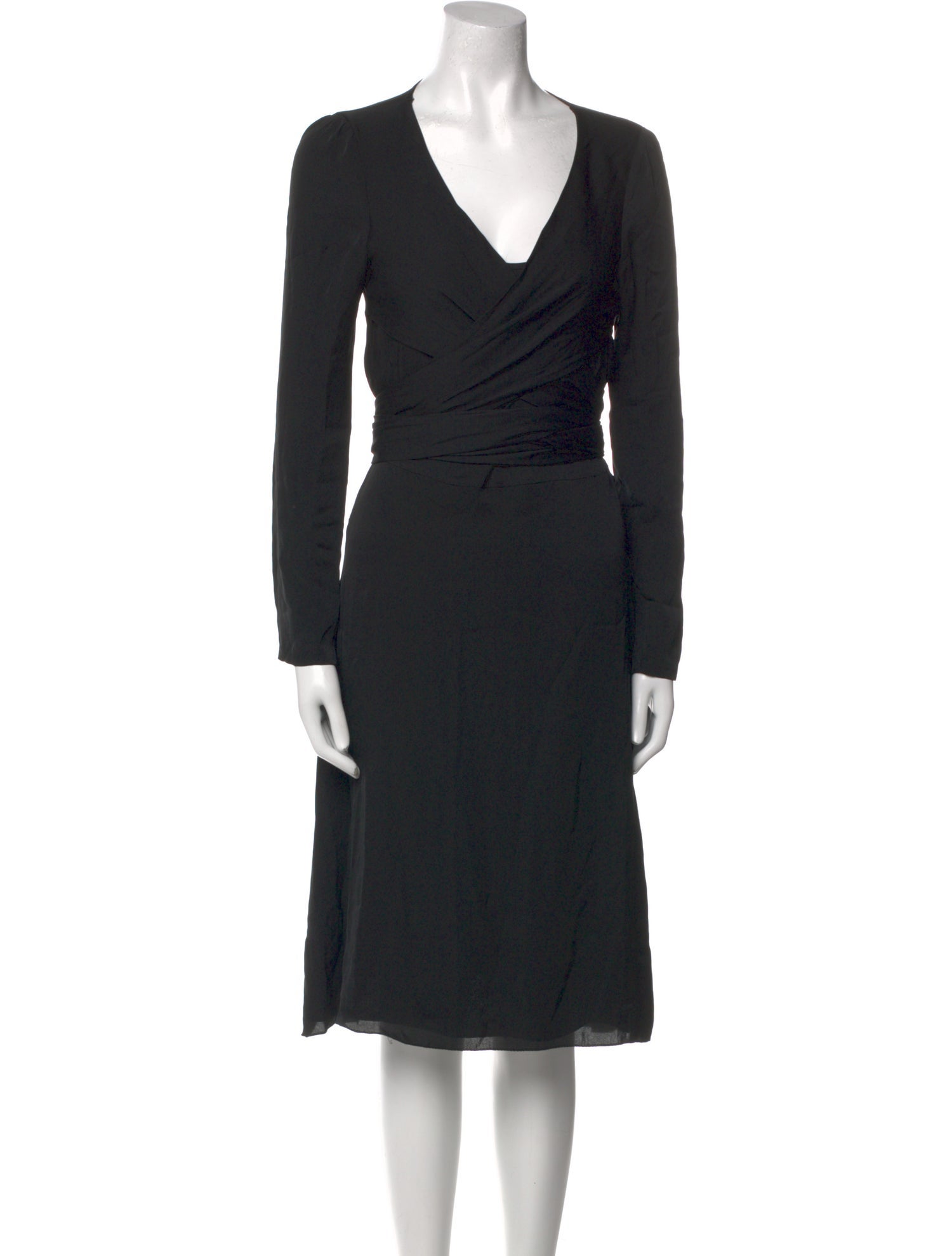 L'Agence Silk Midi Length Dress