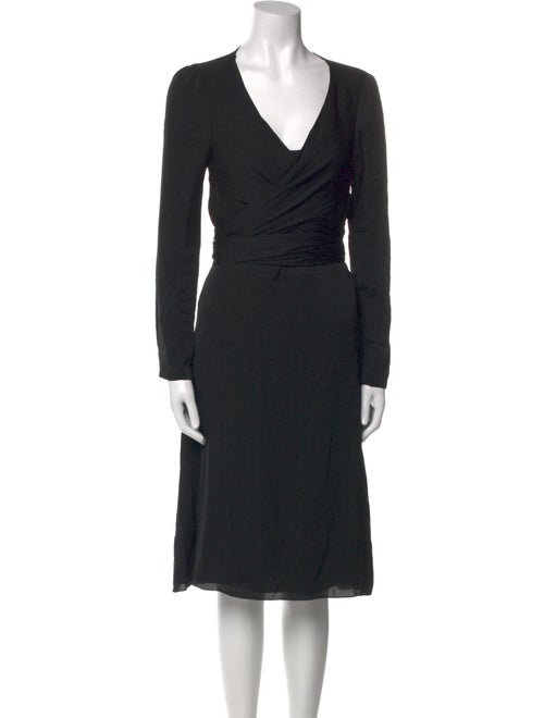 L'Agence Silk Midi Length Dress