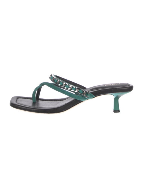 L'Agence Suede Chain-Link Accents Slides