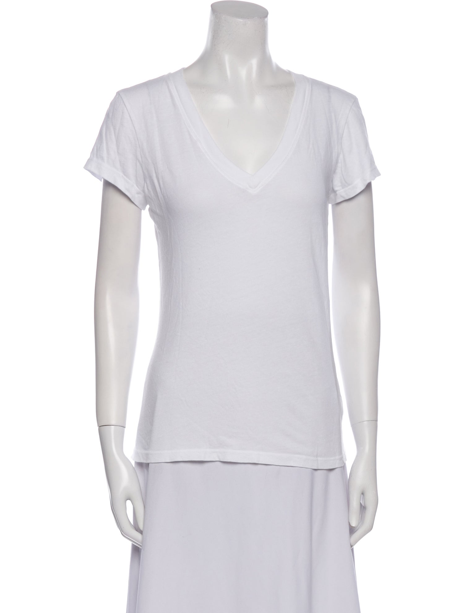 L'Agence V-Neck Short Sleeve T-Shirt