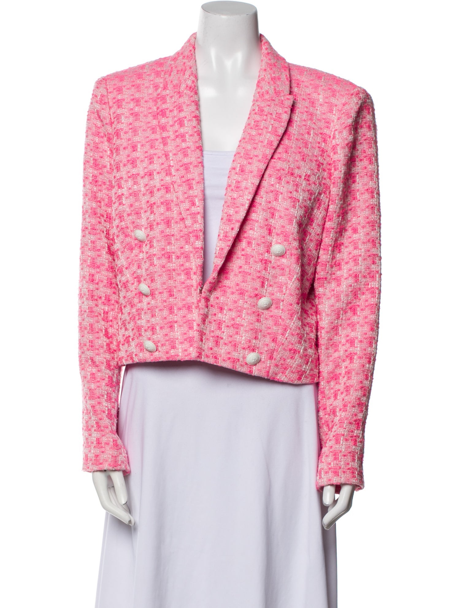 L'Agence Tweed Tweed Pattern Blazer