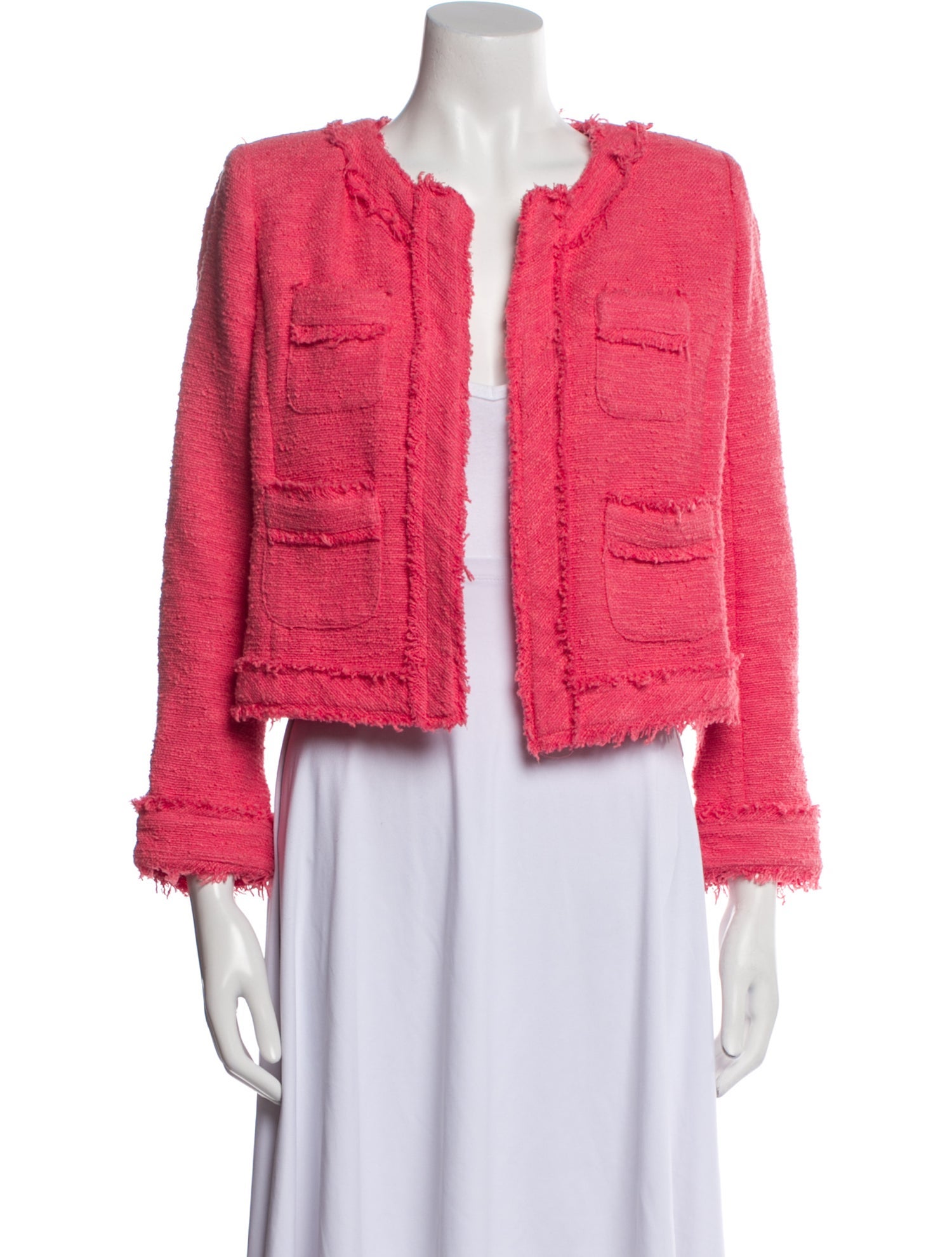 L'Agence Tweed Pattern Evening Jacket