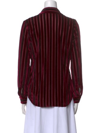 L'Agence Striped Long Sleeve Button-Up Top