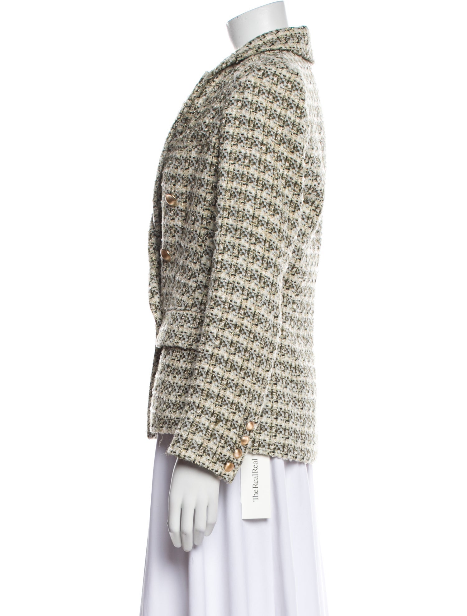 L'Agence Tweed Pattern Blazer