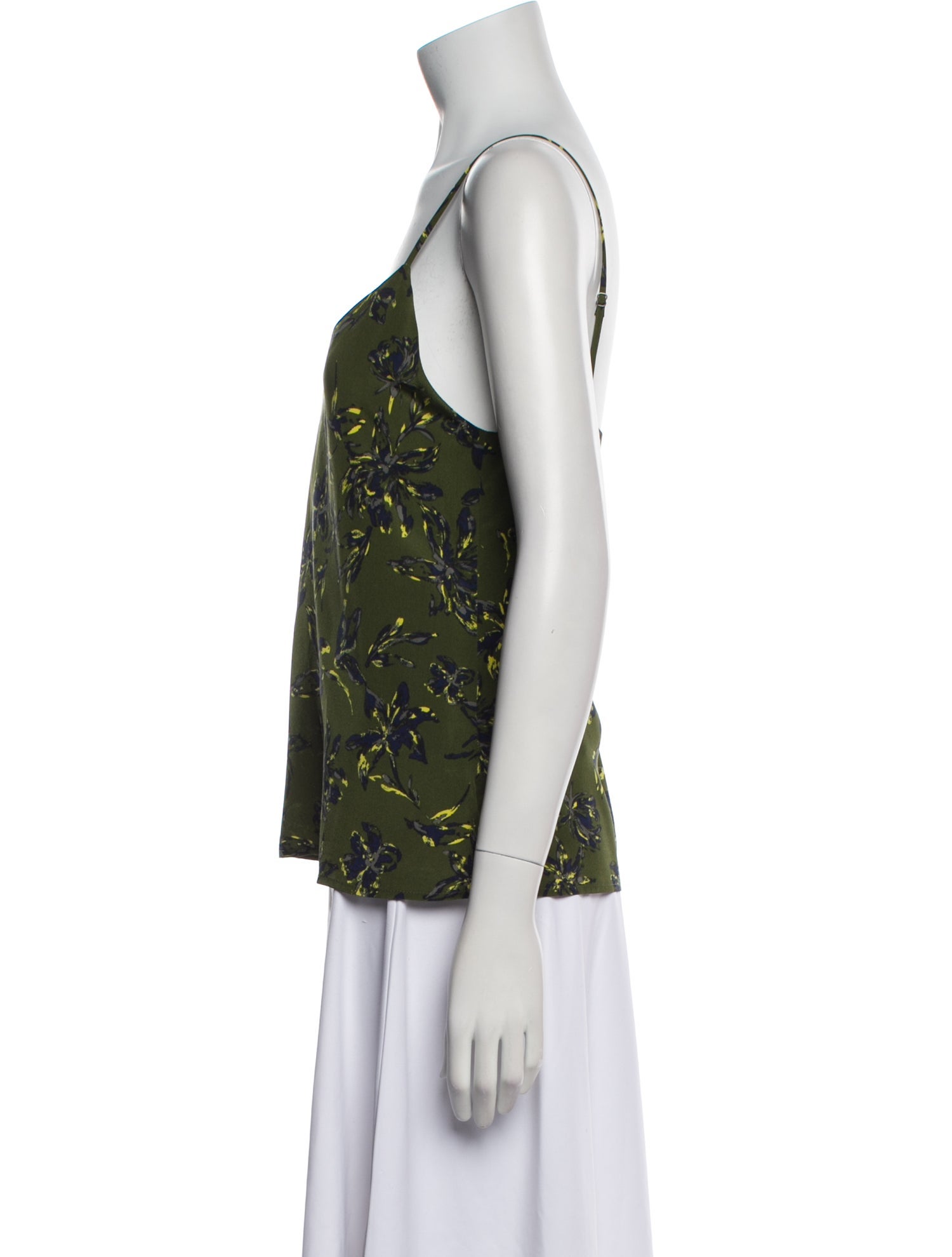 L'Agence Silk Floral Print Top