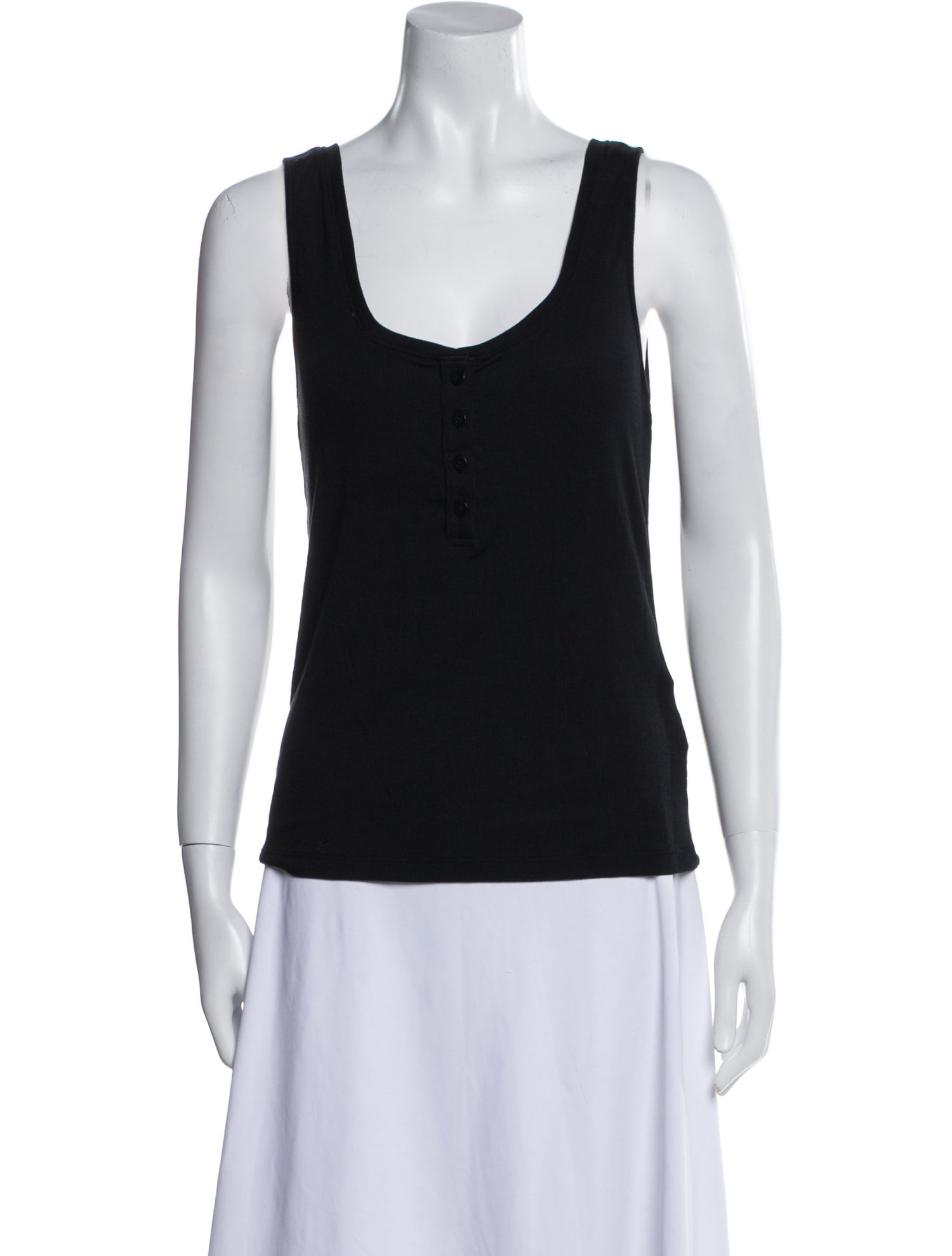 L'Agence Scoop Neck Sleeveless Top