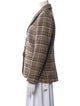 L'Agence Wool Plaid Print Blazer