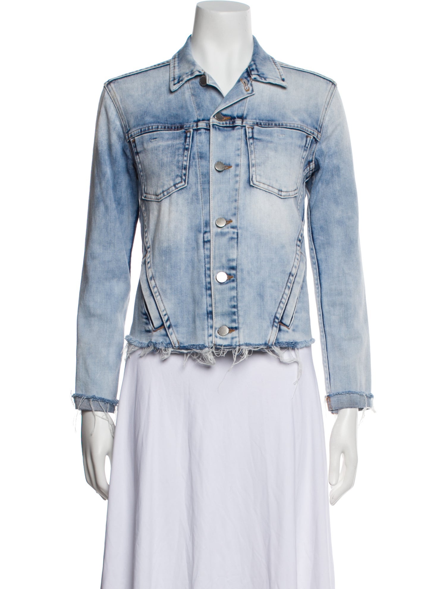 L'Agence Tie-Dye Print Denim Jacket