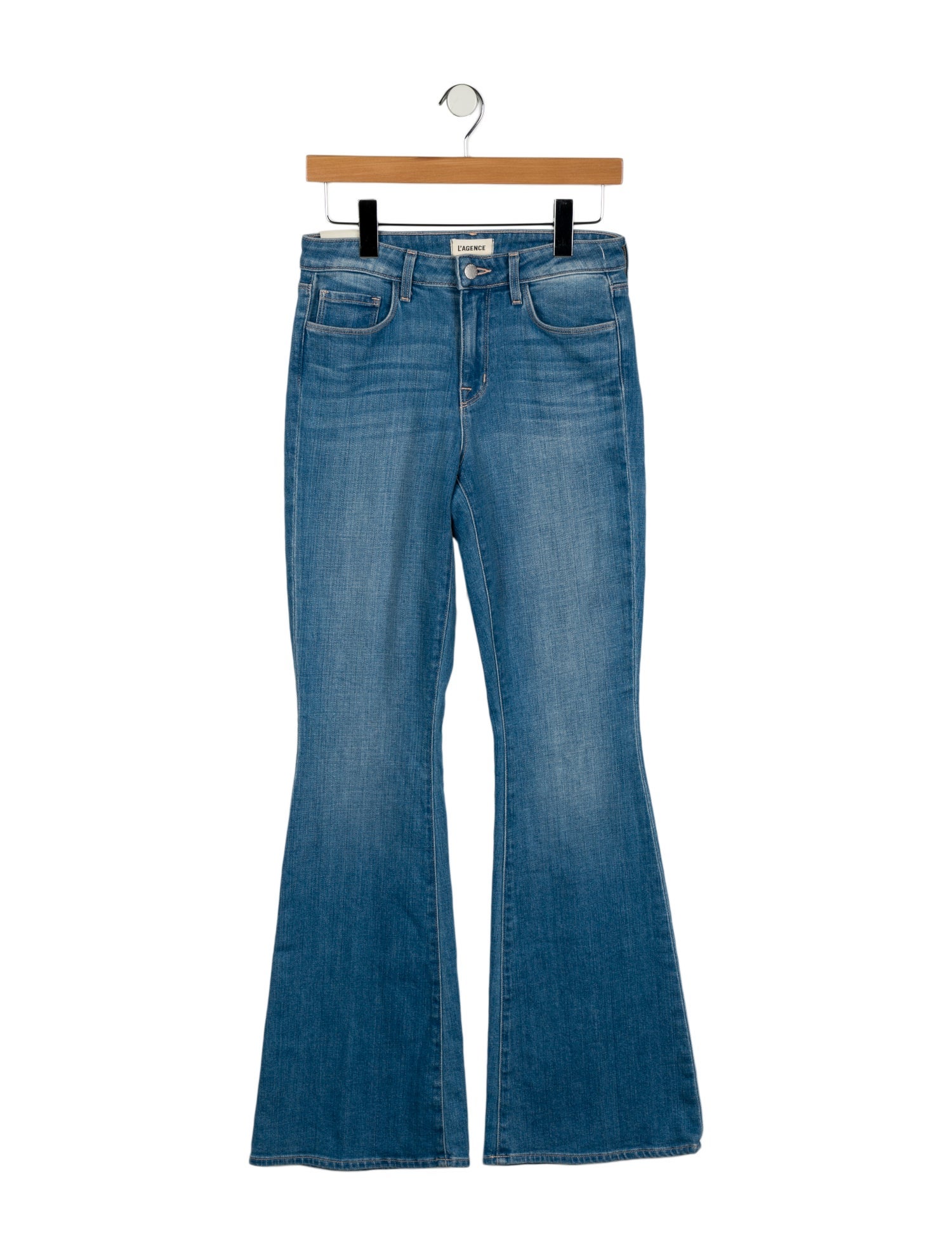 L'Agence Mid-Rise Wide Leg Jeans w/ Tags