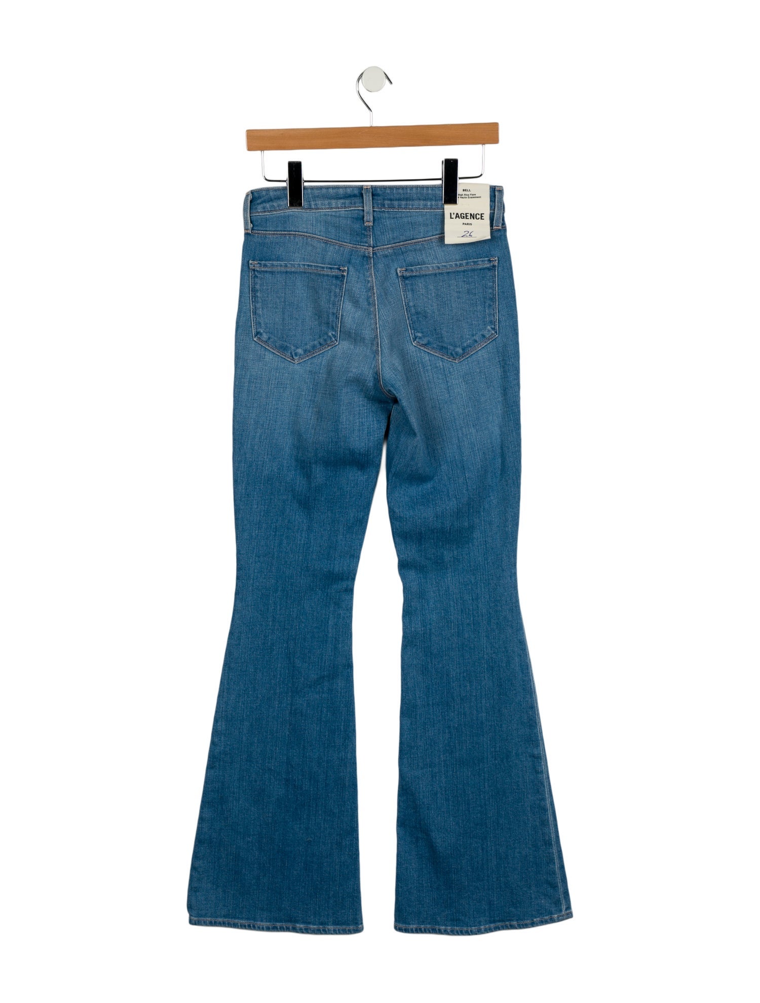 L'Agence Mid-Rise Wide Leg Jeans w/ Tags