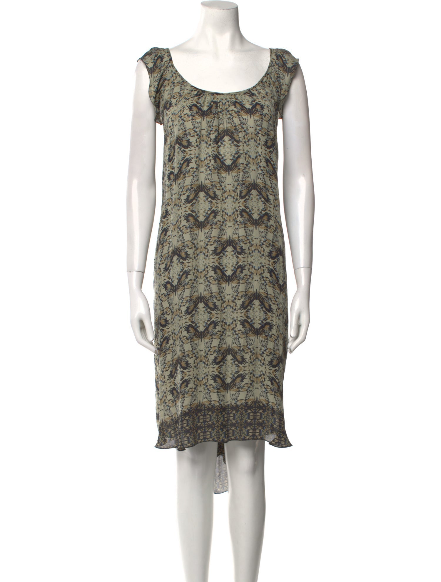 L'Agence Silk Midi Length Dress