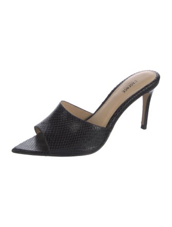 L'Agence Leather Patterned Slides