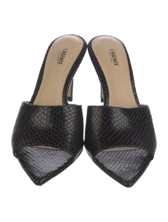 L'Agence Leather Patterned Slides