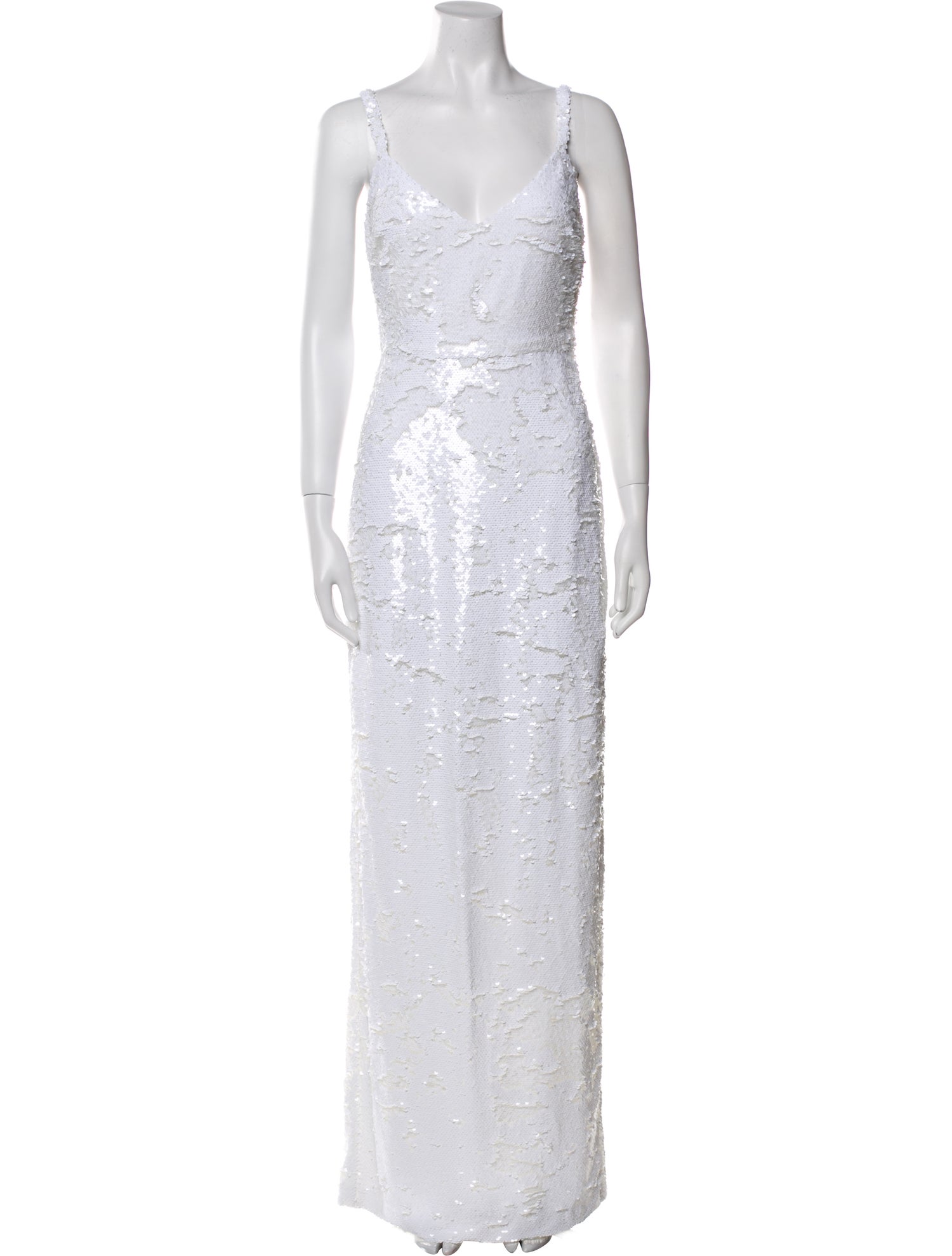 L'Agence V-Neck Long Dress