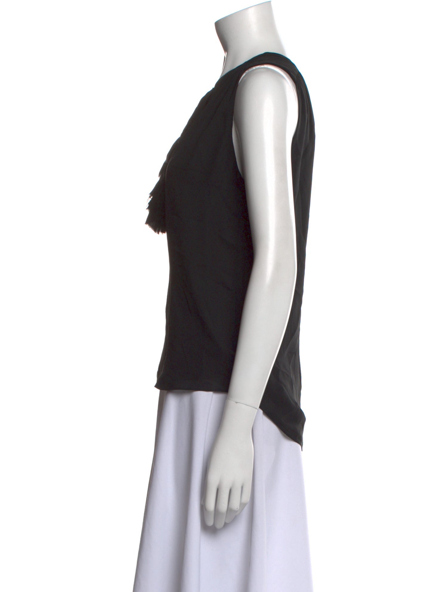 L'Agence Silk V-Neck Top