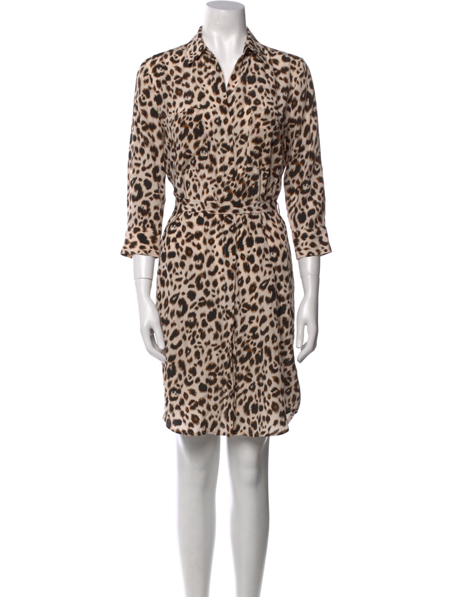 L'Agence Silk Knee-Length Dress